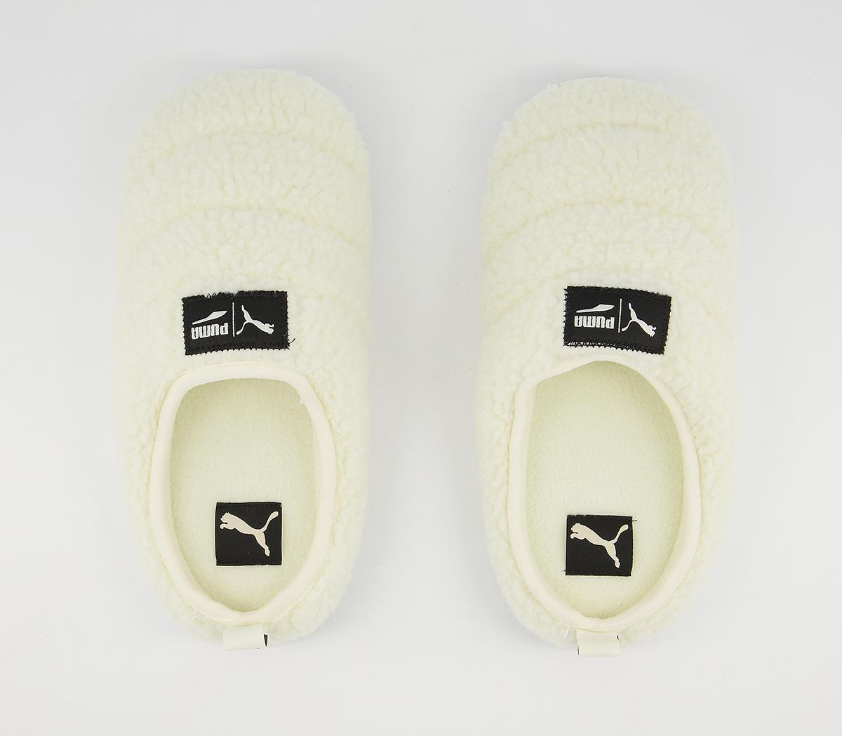 puma white slippers for men