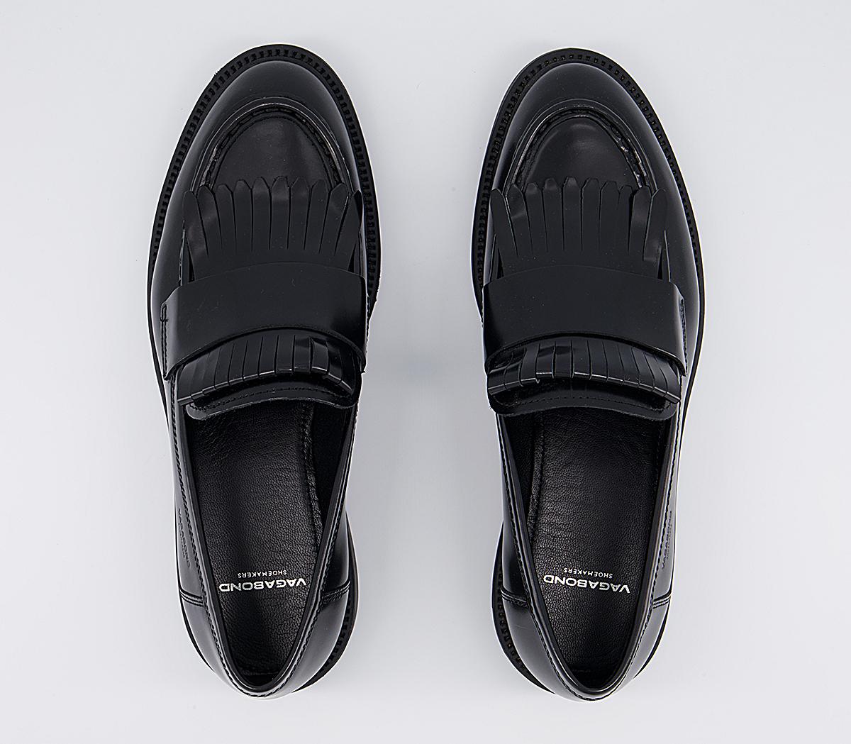 Vagabond Shoemakers Alex Kiltie Loafers Black - Flat Shoes for Women