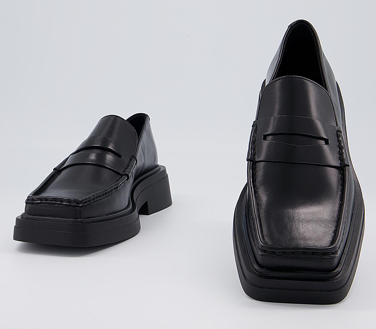 vagabond alex flat loafer in black