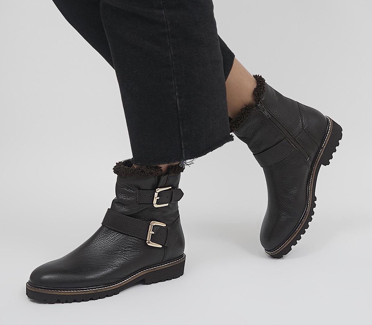 Apologetic Furlined Buckle Boots