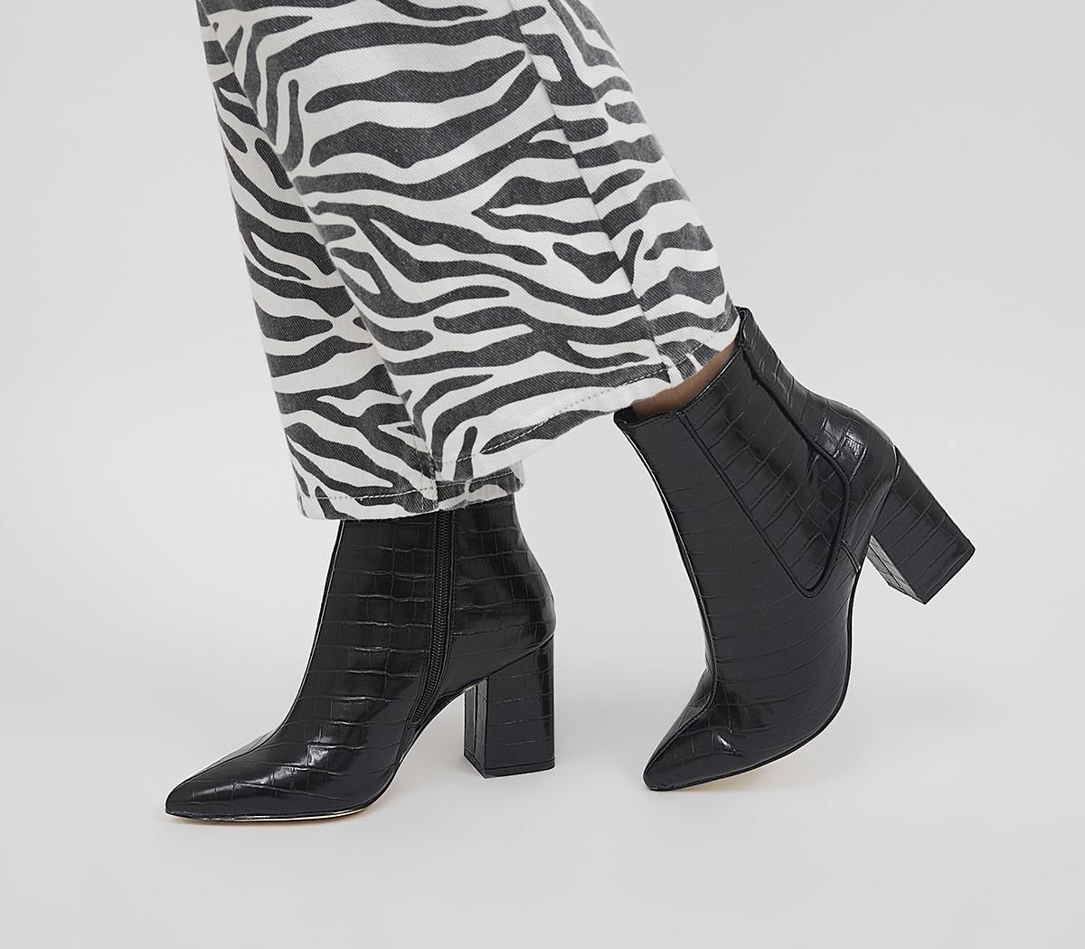 Ankara Point Block Heel Boots Ankara Point Block Heel Boots