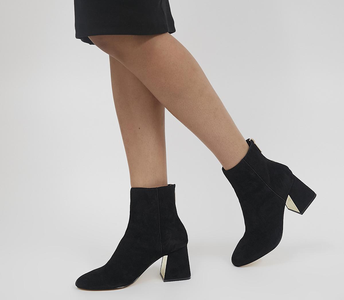 Anisha Mid Metallic Block Boots Anisha Mid Metallic Block Boots