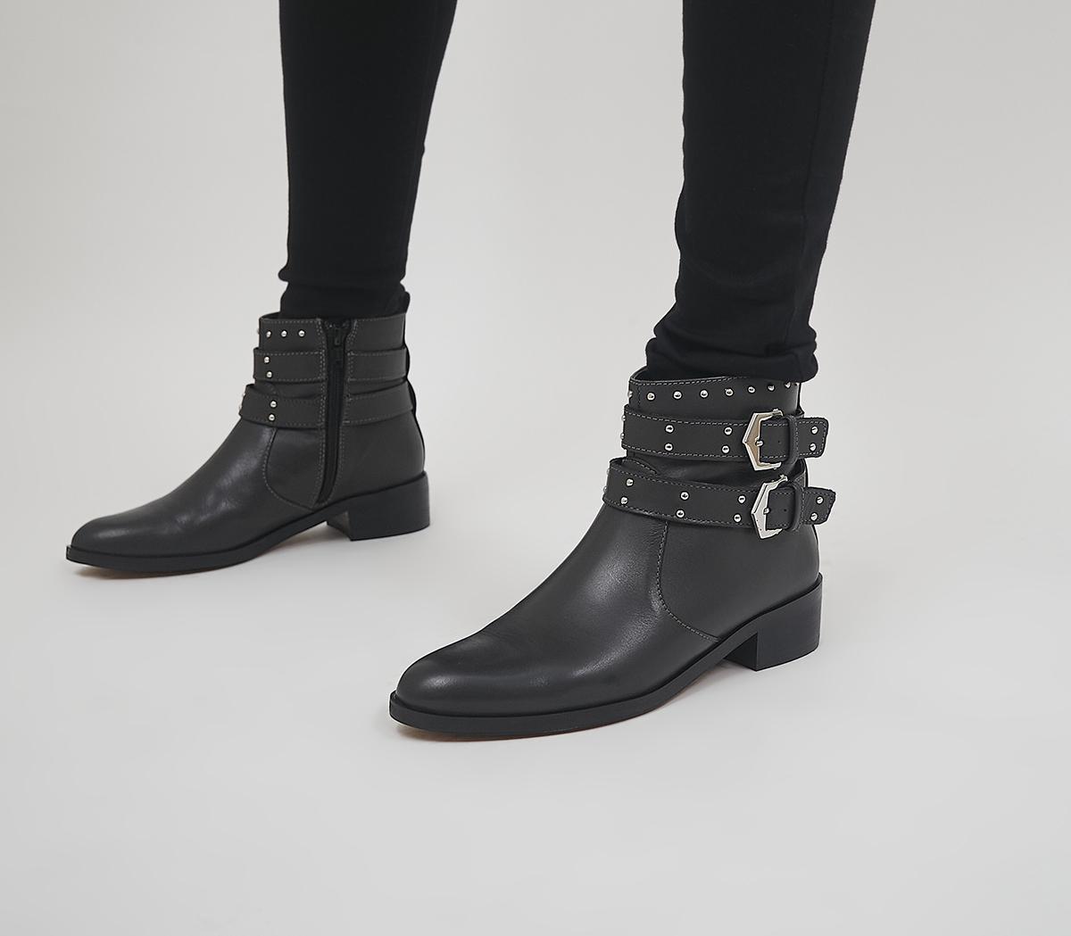 Anchor Double Buckle Studded Boots Anchor Double Buckle Studded Boots