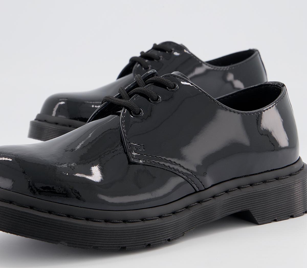 dr martens 1461 hardware 3 eye flat shoes in black
