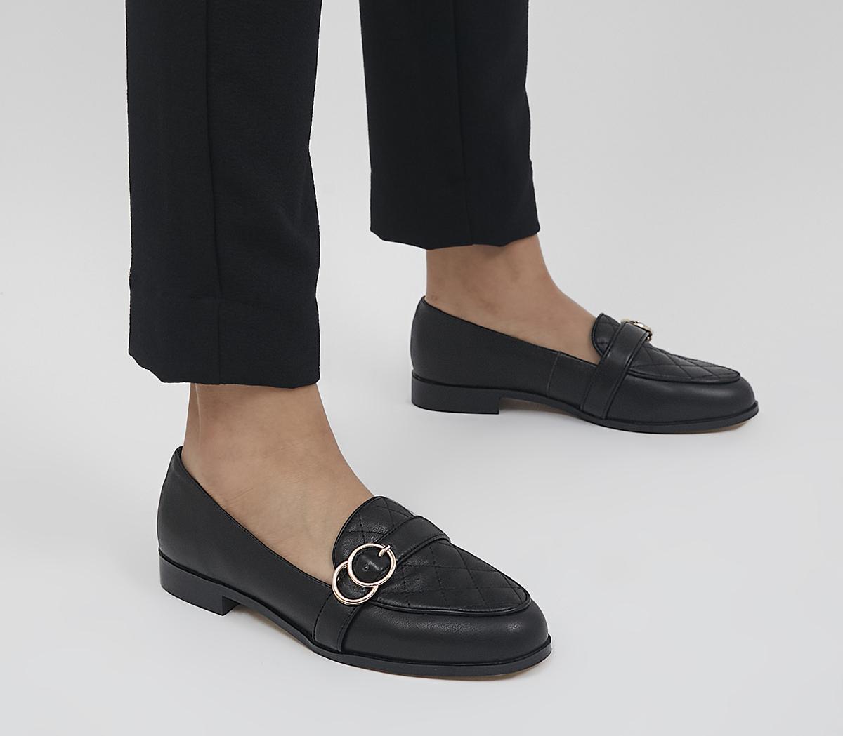 Furnace Quilted Buckle Detail Loafers