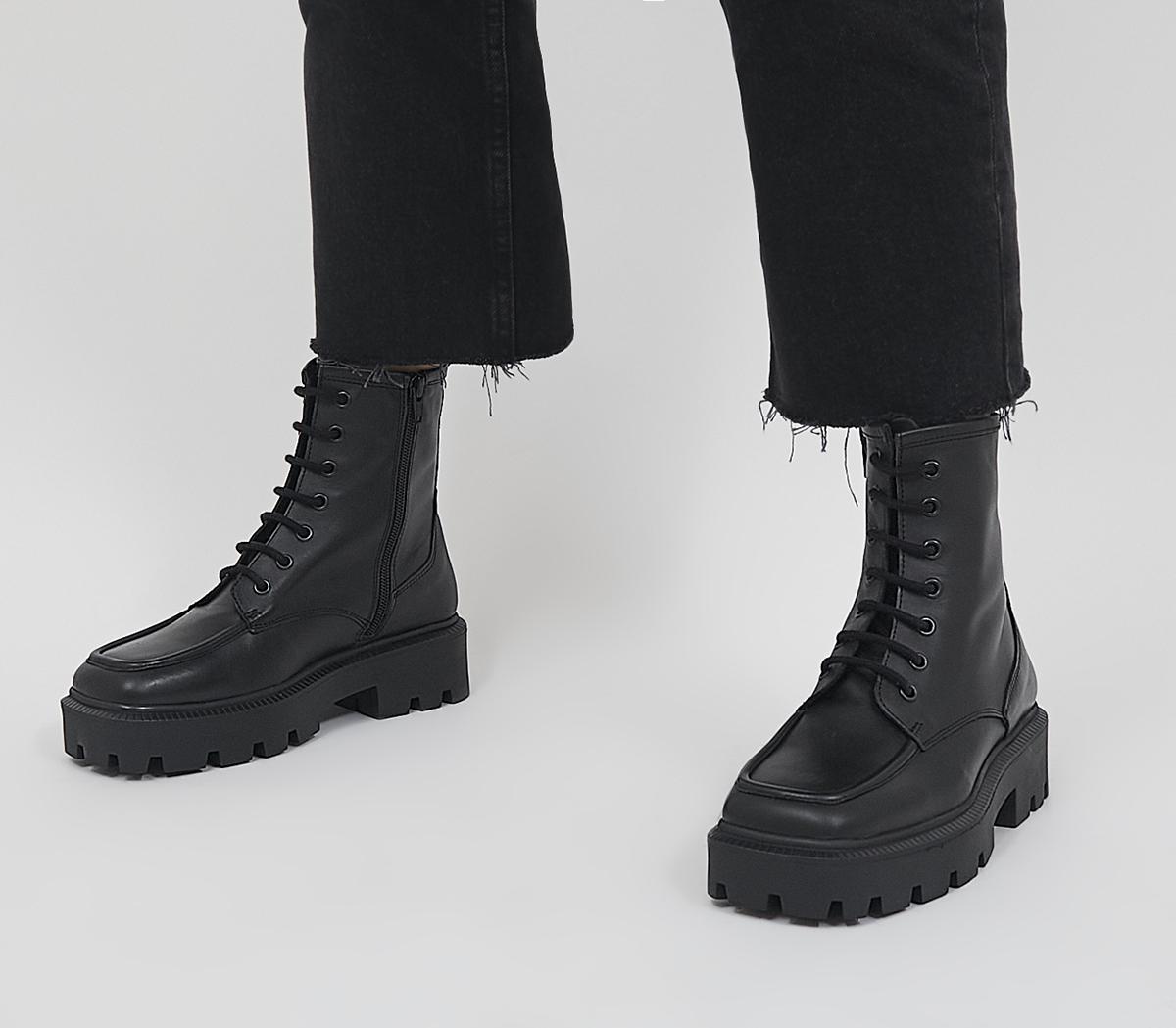 Aspiring Square Toe Lace Up Boots