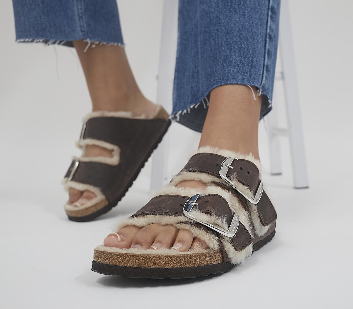 Arizona Big Buckle Shearling Sandals Arizona Big Buckle Shearling Sandals