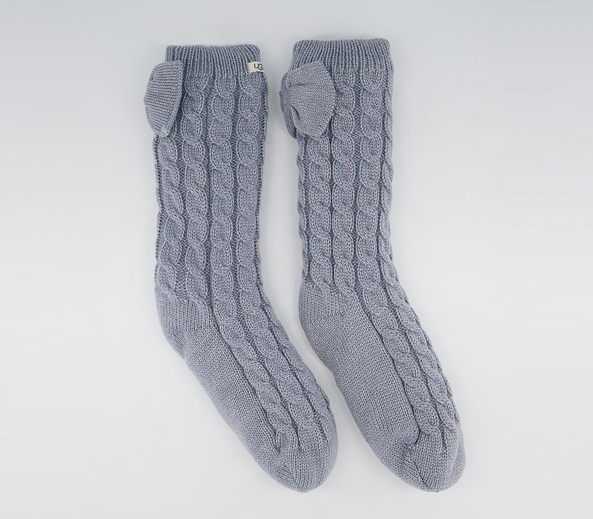 Laila Bow Fleece Lined Socks