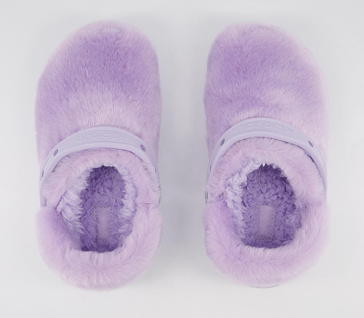 Crocs Classic Lined Cozy Fluff Clogs Lavender - Women’s Christmas Gift ...