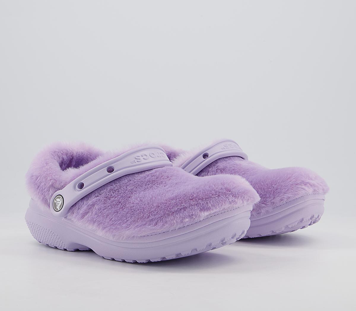 Crocs Classic Lined Cozy Fluff Clogs Lavender - Women’s Christmas Gift ...