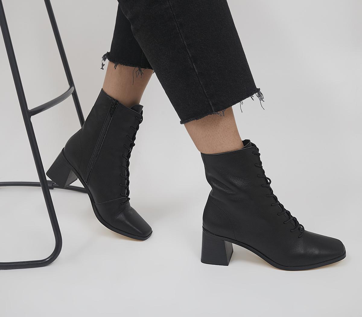 Amaze Low Lace Up Square Toe Boots Amaze Low Lace Up Square Toe Boots