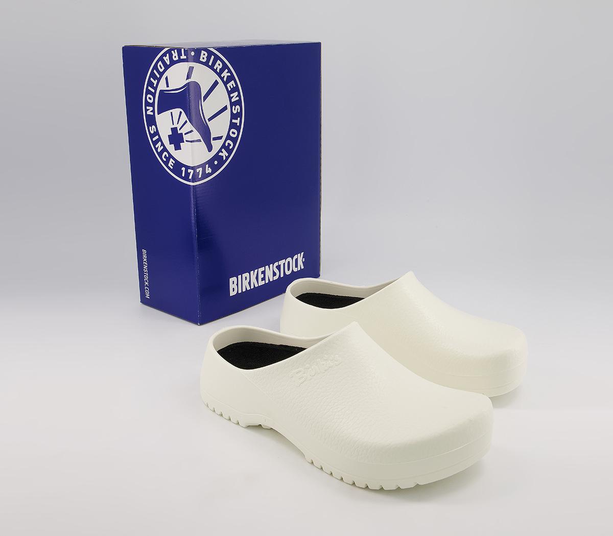 Birkenstock Super Birki Clogs White Closed Toe Sandals