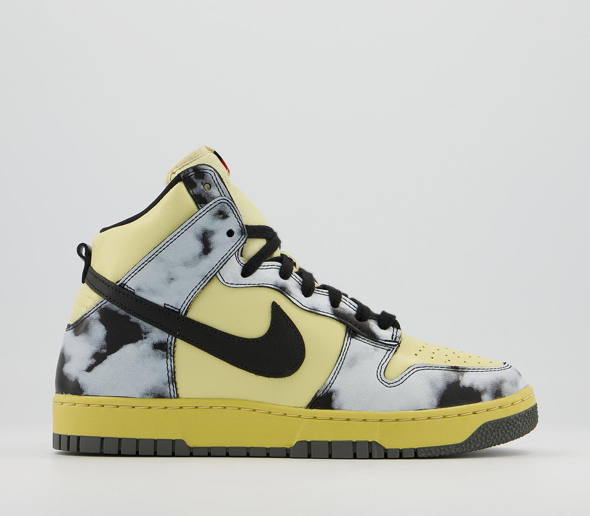 Nike Dunk Hi 1985 Trainers Lemon Drop Black Saturn Gold - Unisex Sports