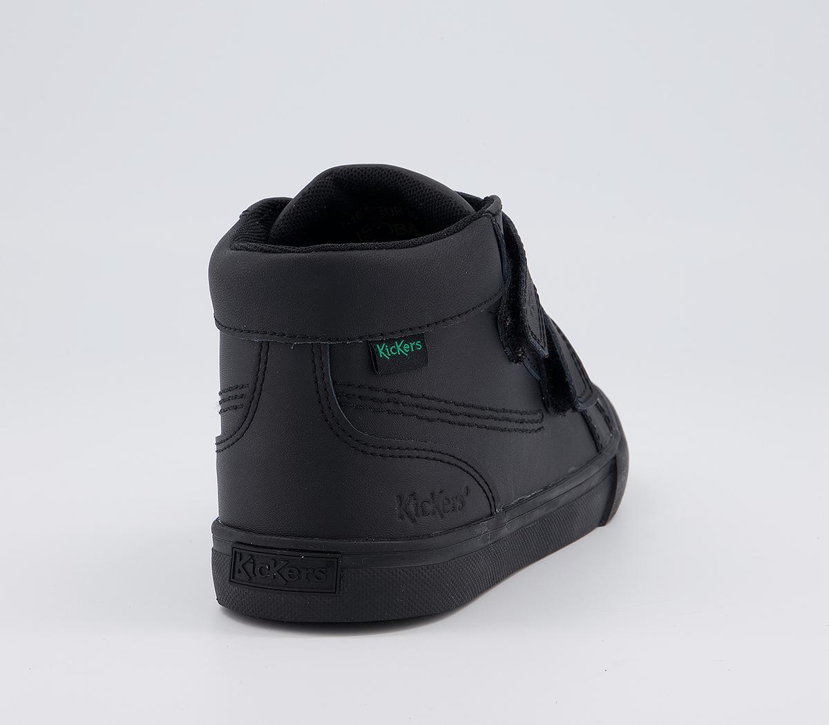 Kickers Tovni Hi Velcro Infant Boots Black Leather - Unisex