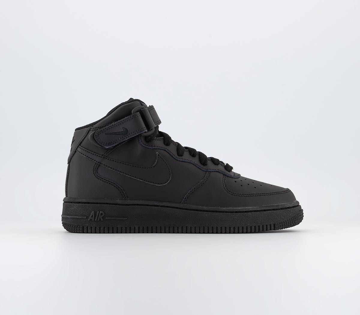 Nike Air Force 1 Mid Gs Trainers Black - Unisex