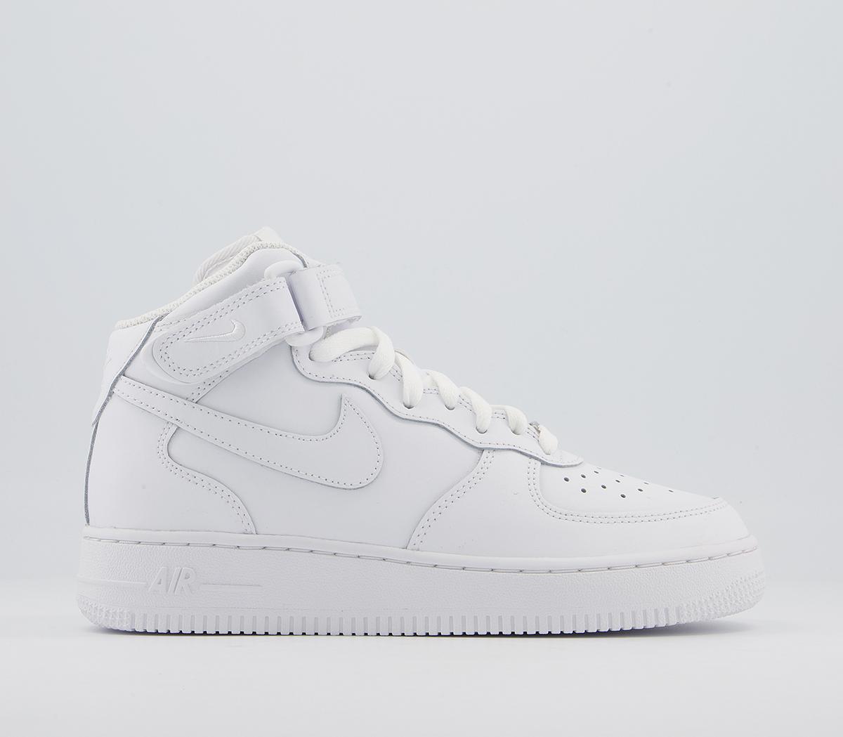 Nike Air Force 1 Mid Gs Trainers White 