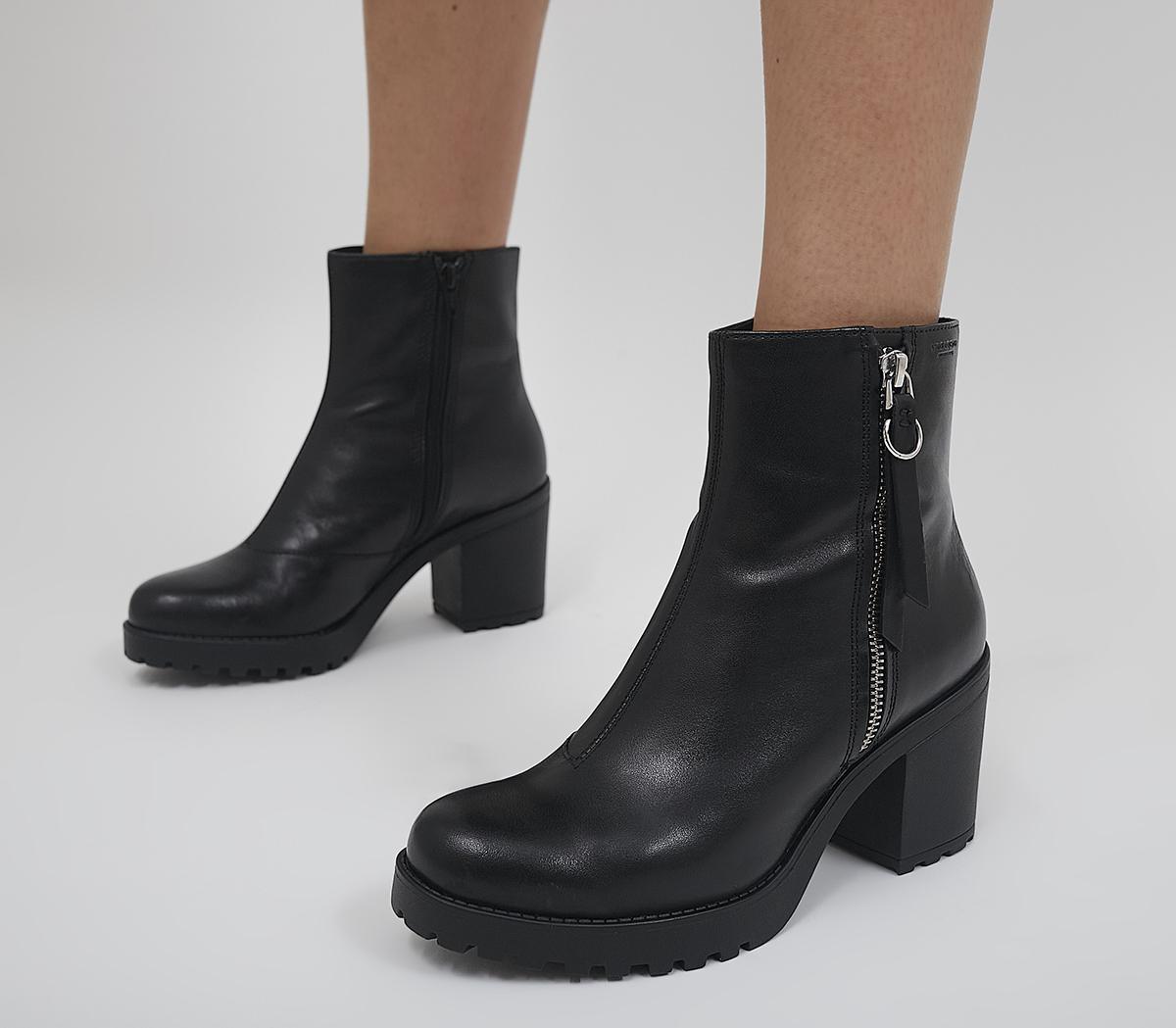 Grace Block Heel Zip Boots