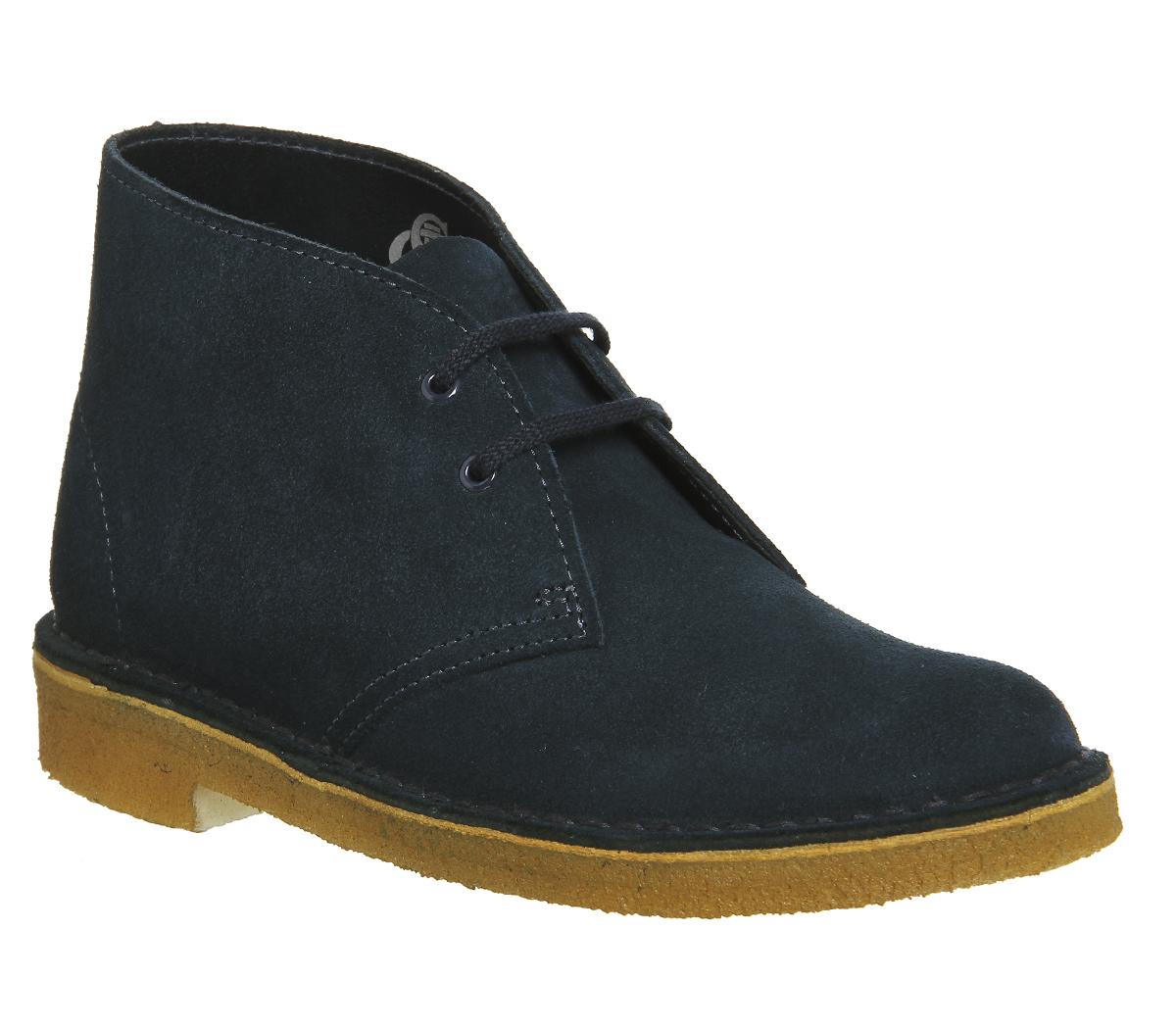 clarks navy ankle boots