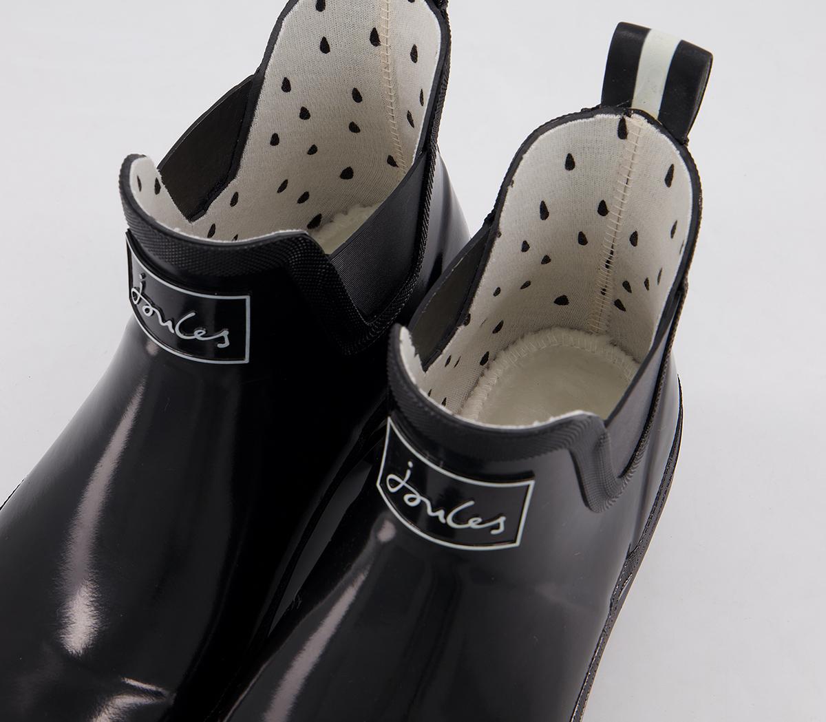 Joules Wellibob Ankle Wellies Black Gloss - Ankle Boots