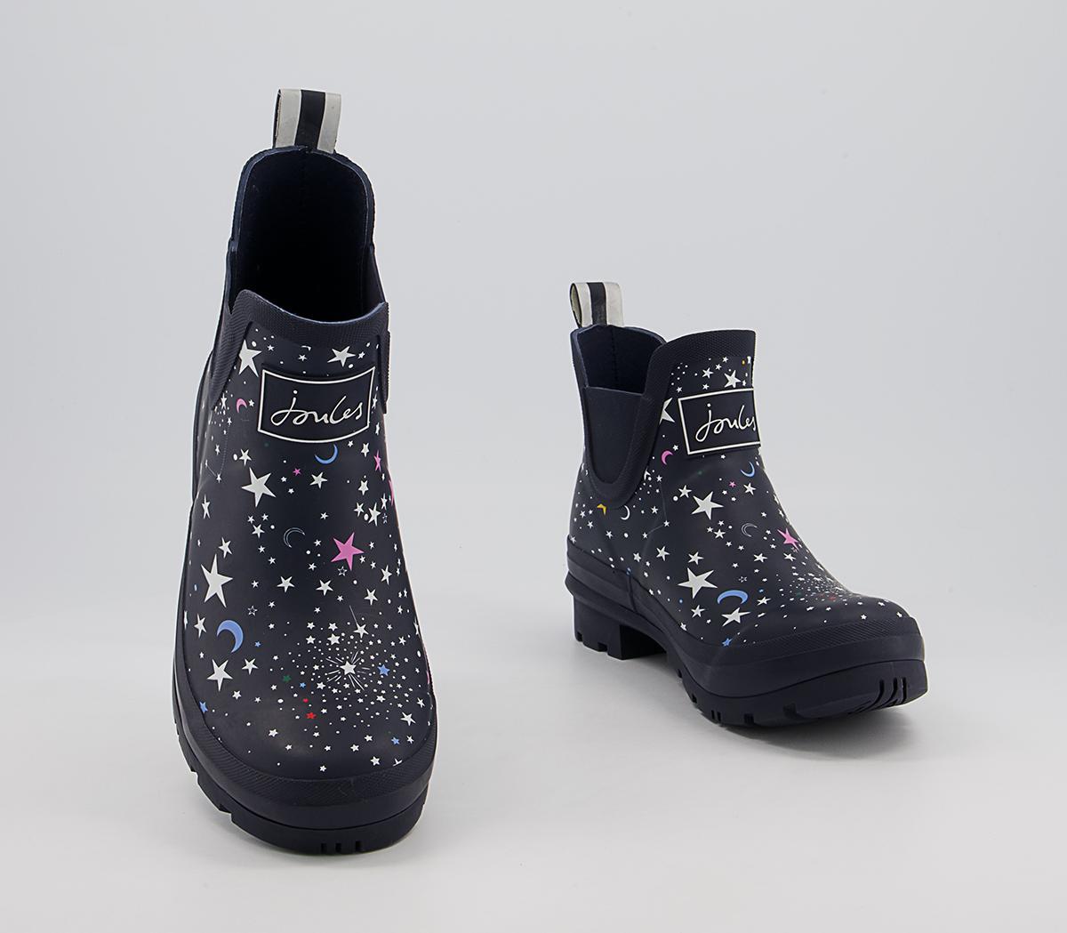 Joules Wellibob Ankle Wellies Navy Stars - Wellies