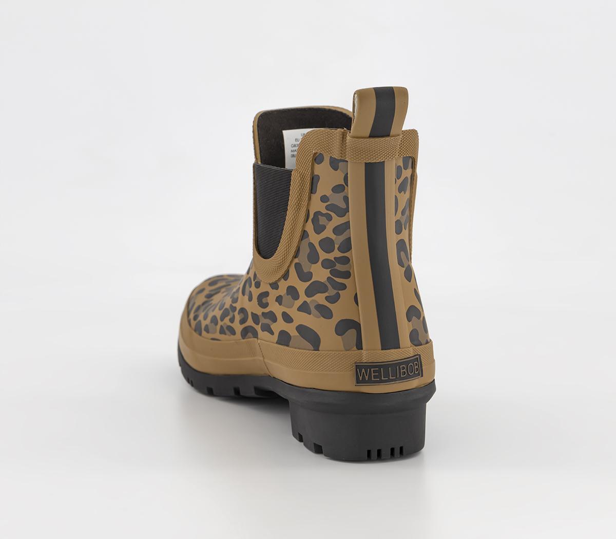 joules tan and leopard print boots