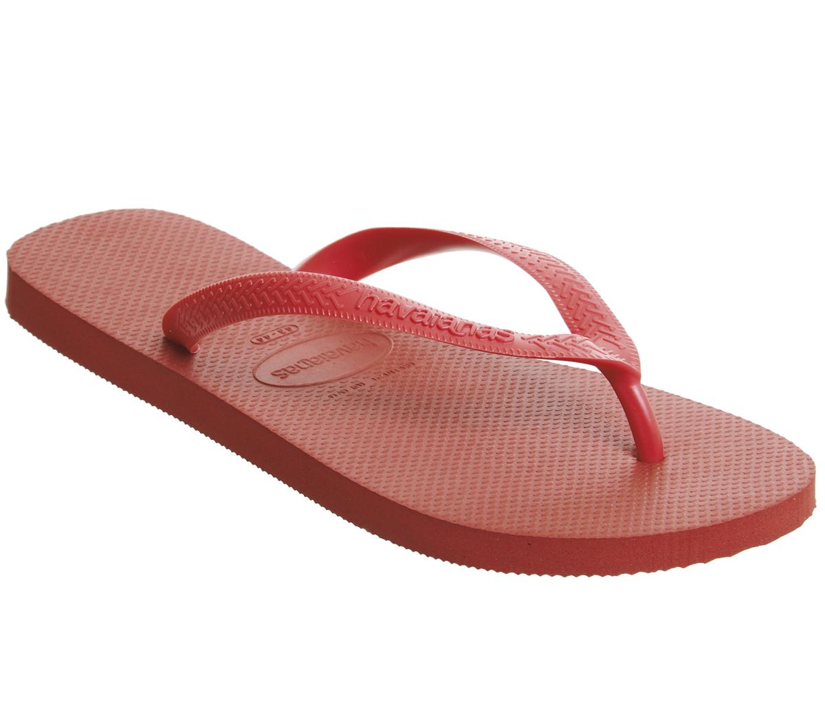 ruby red flip flops