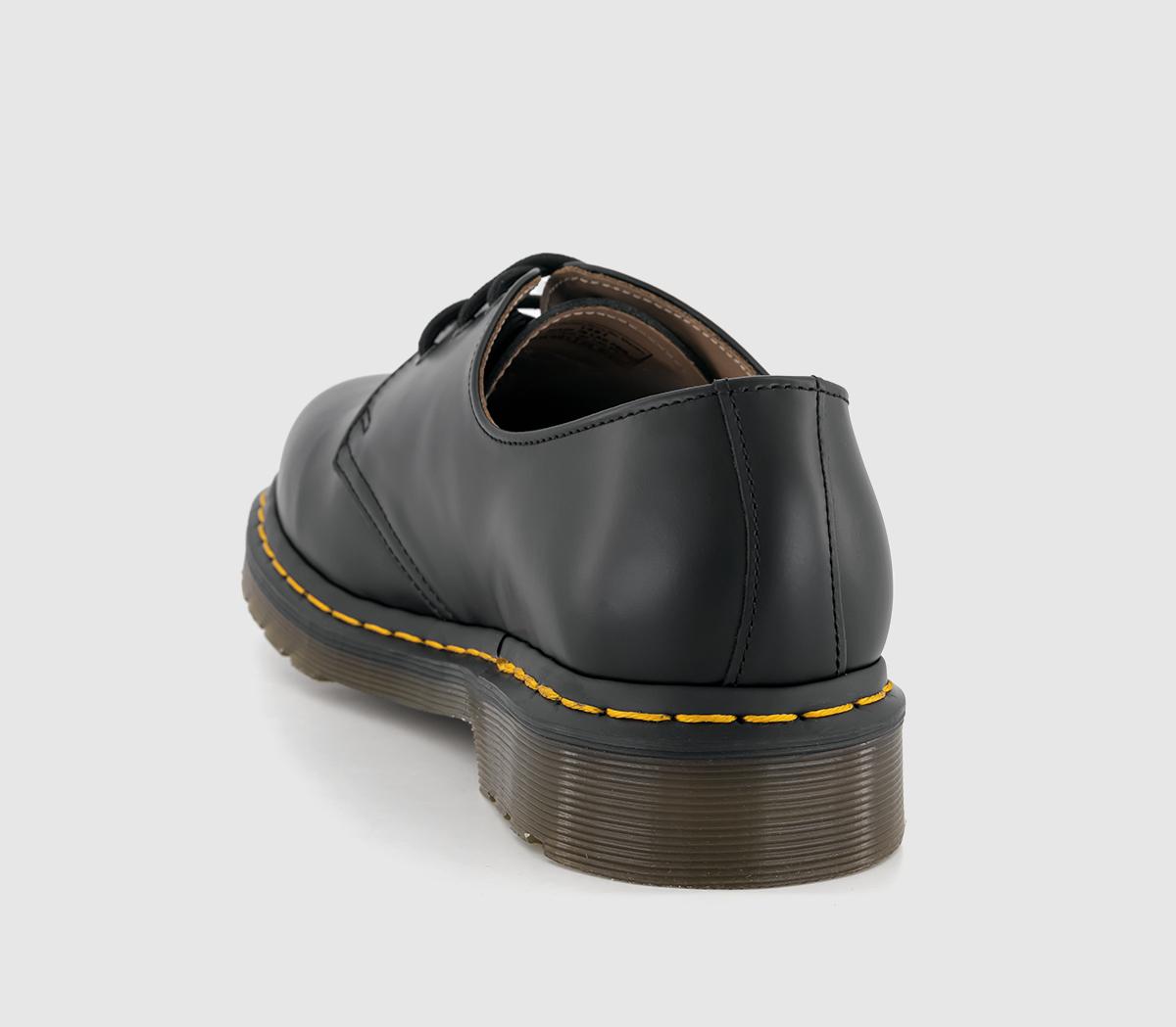Dr. Martens 3 Eye Lace Shoes M Black Leather - Men’s Smart Shoes