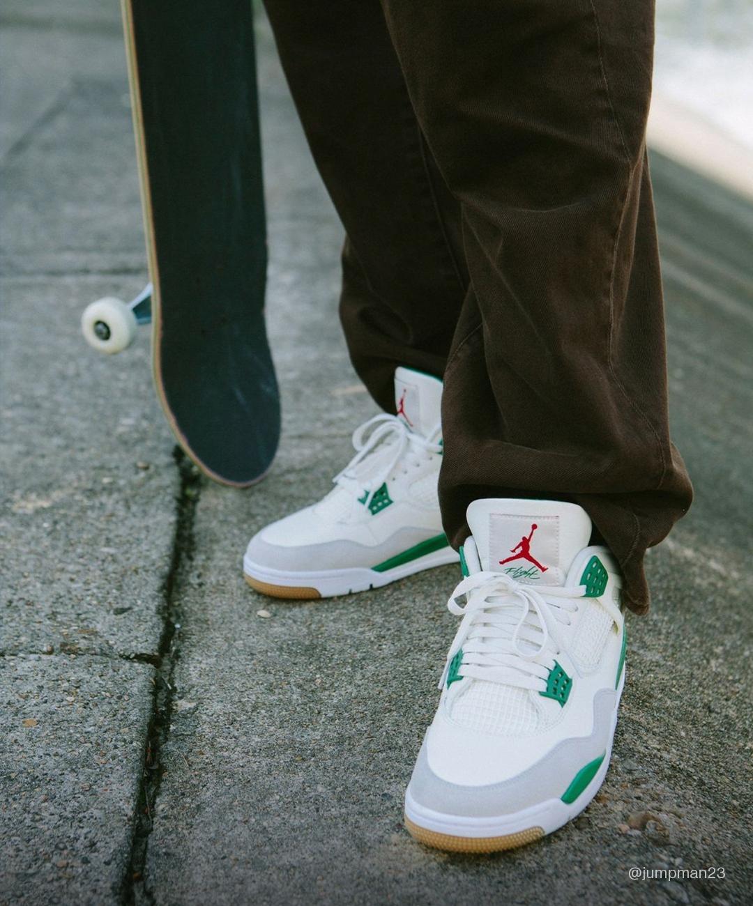 The Nike SB x Air Jordan 4 'Pine Green' is a basketball legend that's made  for skateboarding (and it's dropping early)