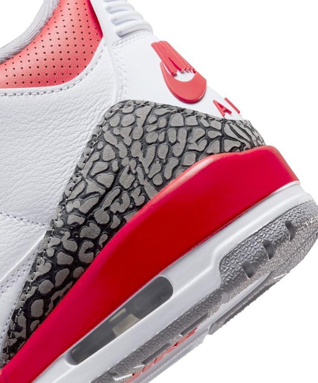 Air Jordan 3 ホワイト/レッド スニーカー JORDAN BRAND AIR JORDAN 3 RETRO TH SP WHITE/UNIVERSITY RED-NEUTRAL