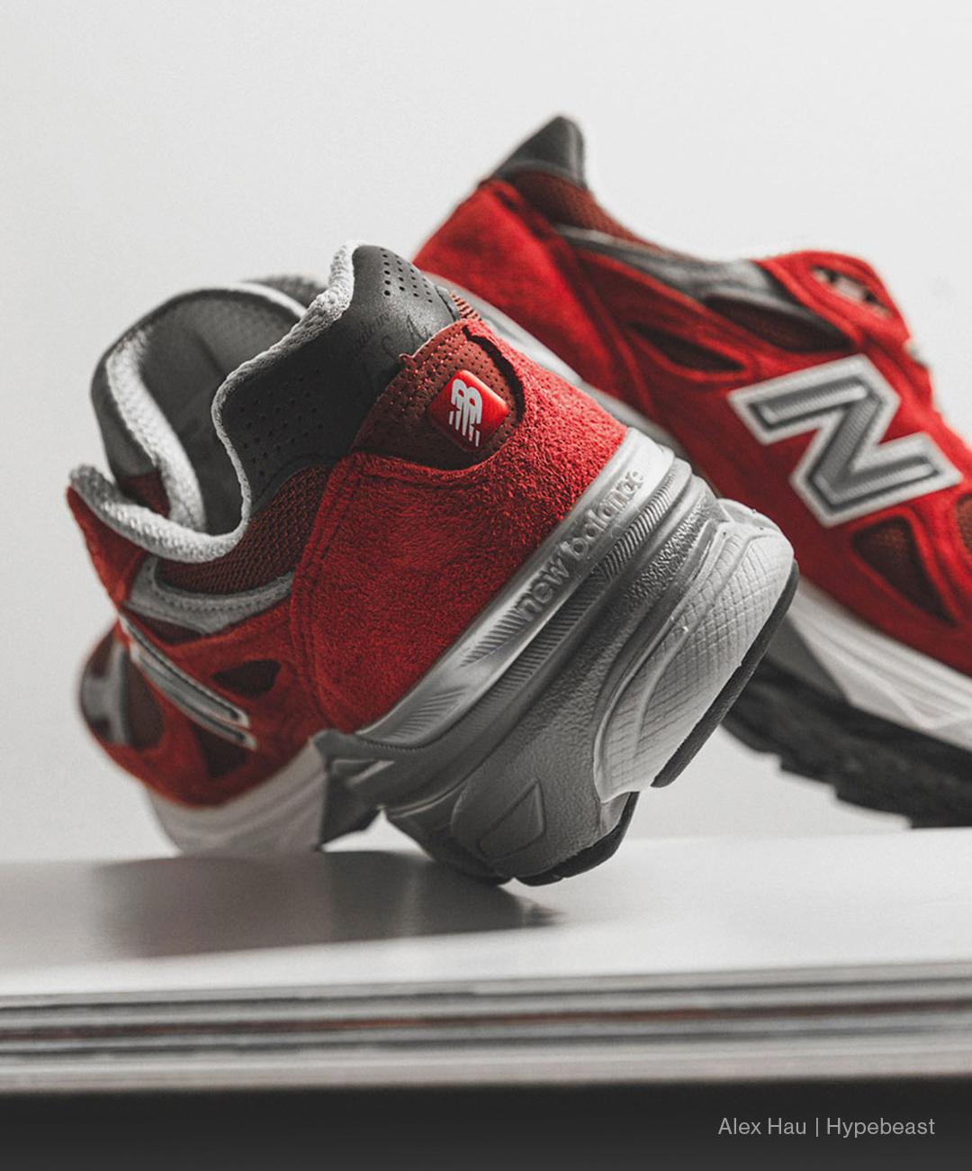 New balance 990 red best sale and black