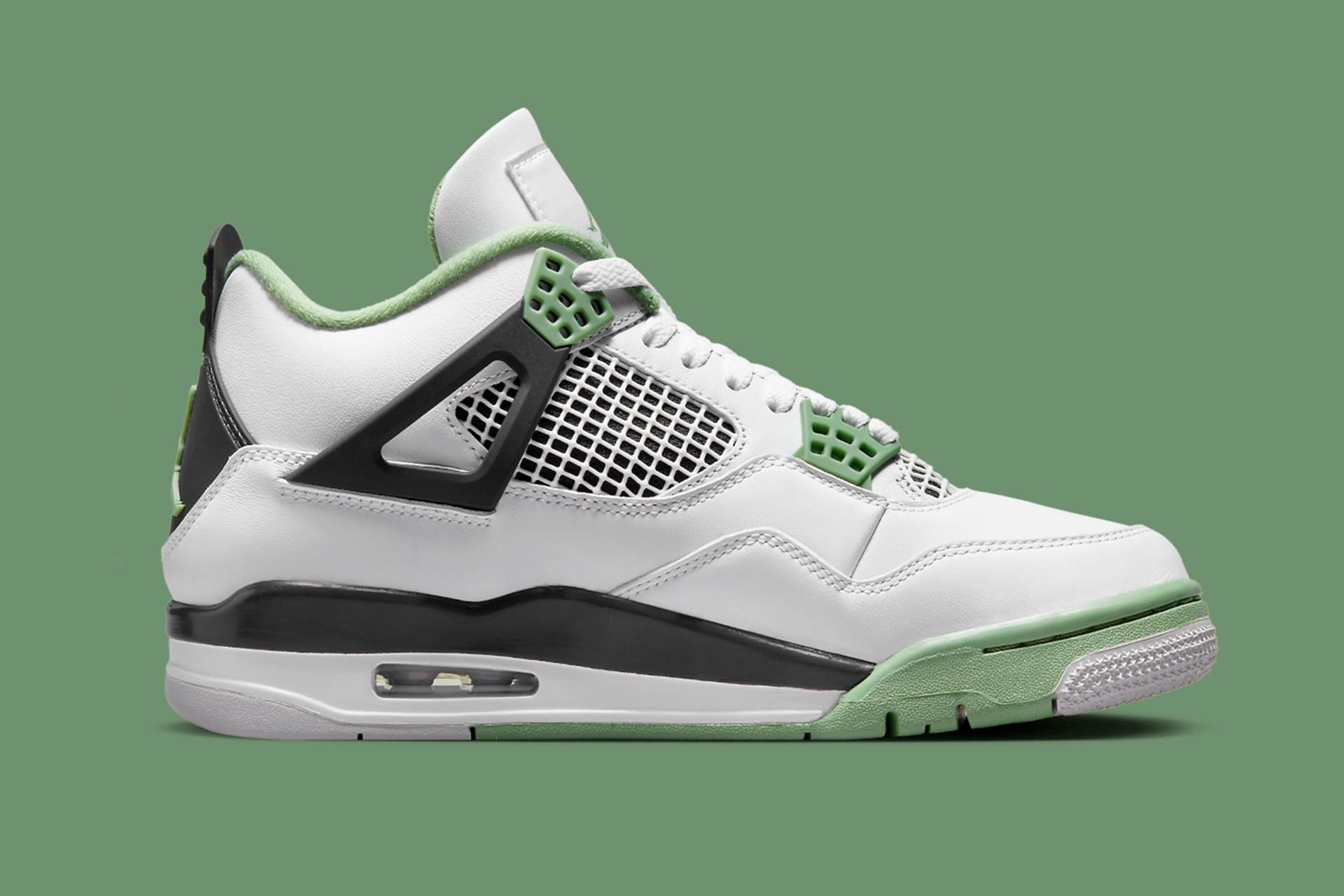 Green hot sale jordan 4s