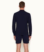 Afador - Mens Navy Classic Fit Sweat Shorts
