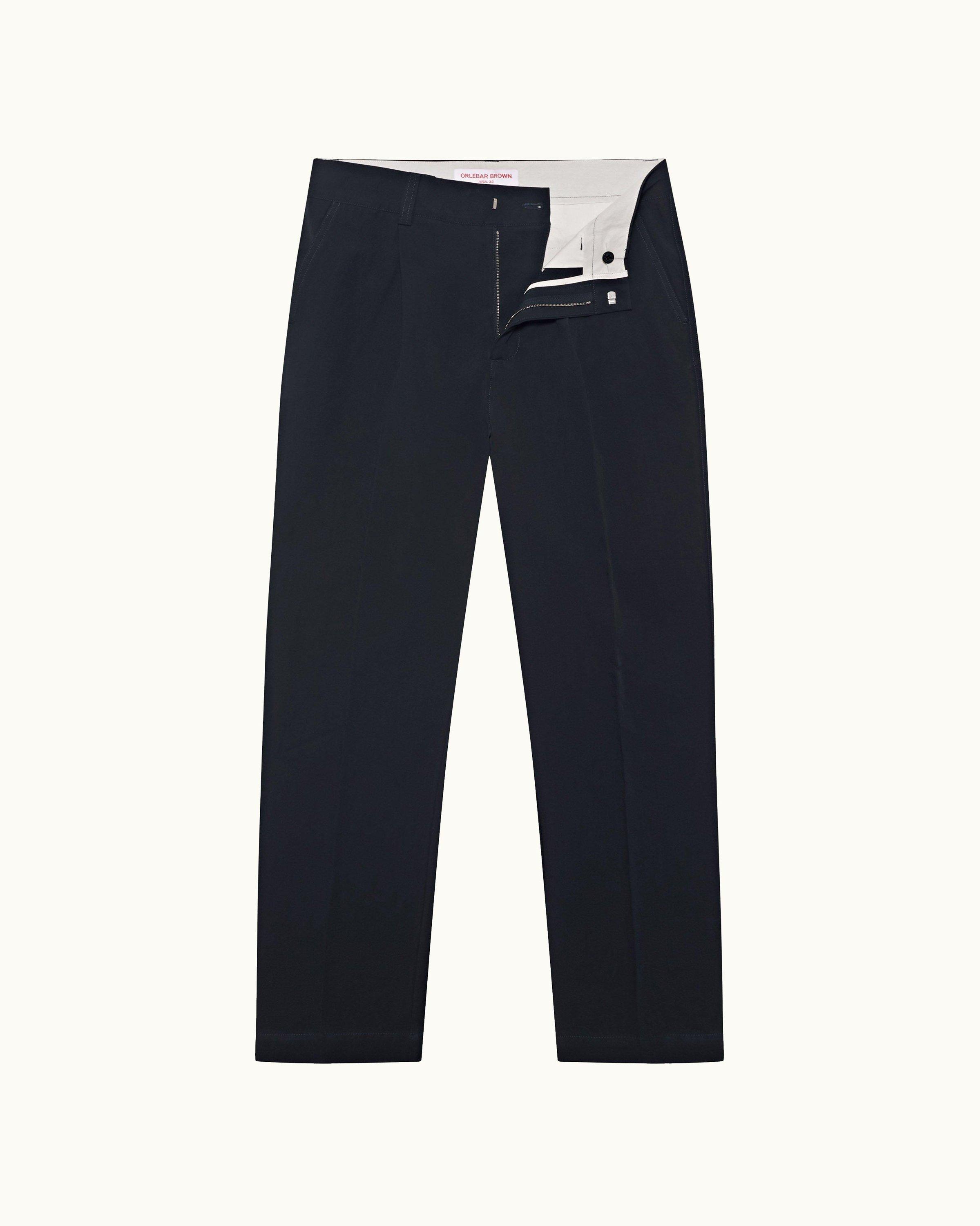 pleated cotton trousers