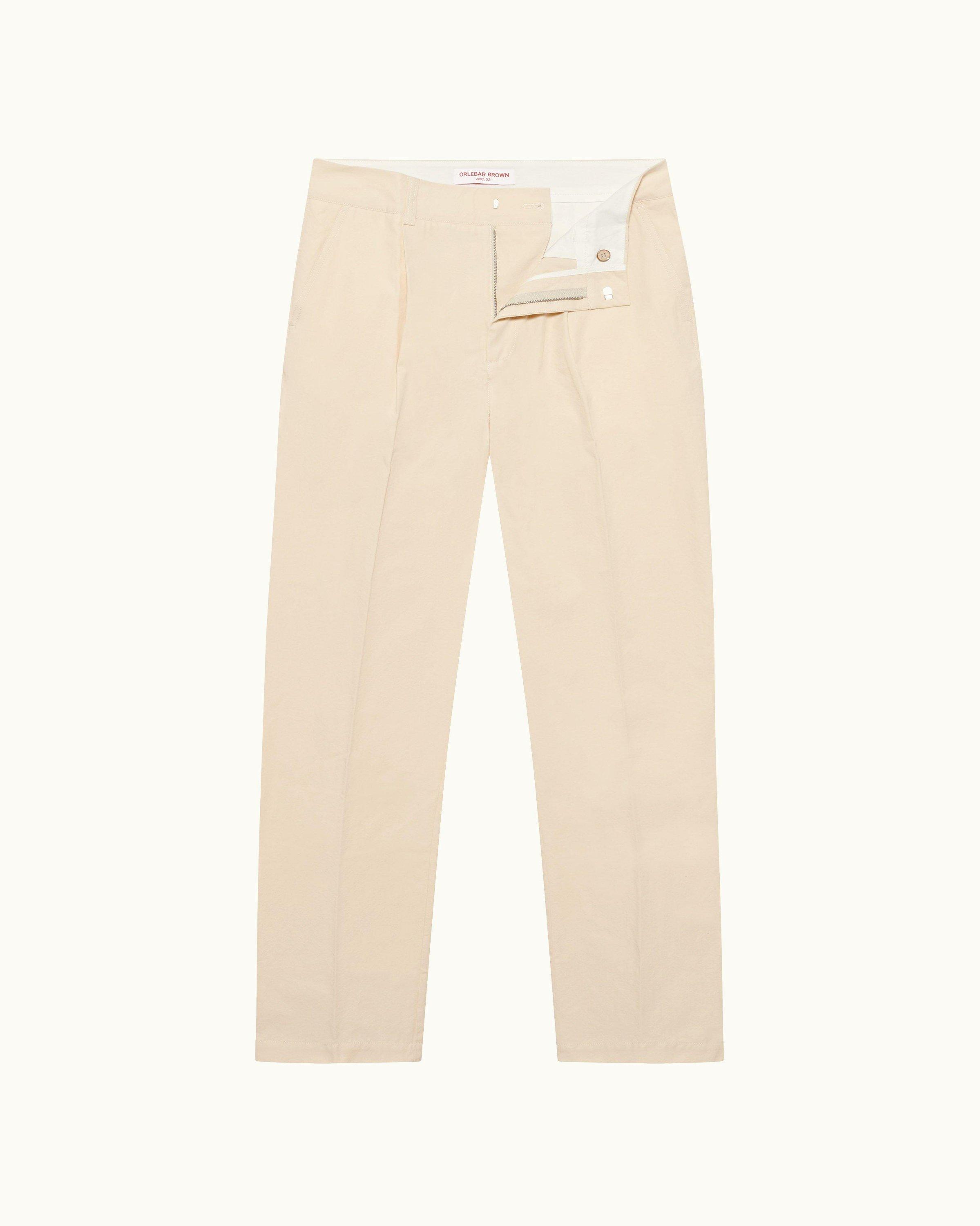 pleated cotton trousers