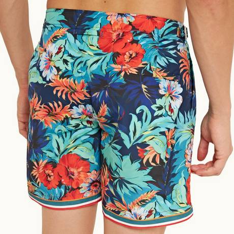 Mens Clothing Beachwear Boardshorts and swim shorts Orlebar Brown Synthetic Navy/sundown Pink Shorter-length Swim Short in Blue for Men 