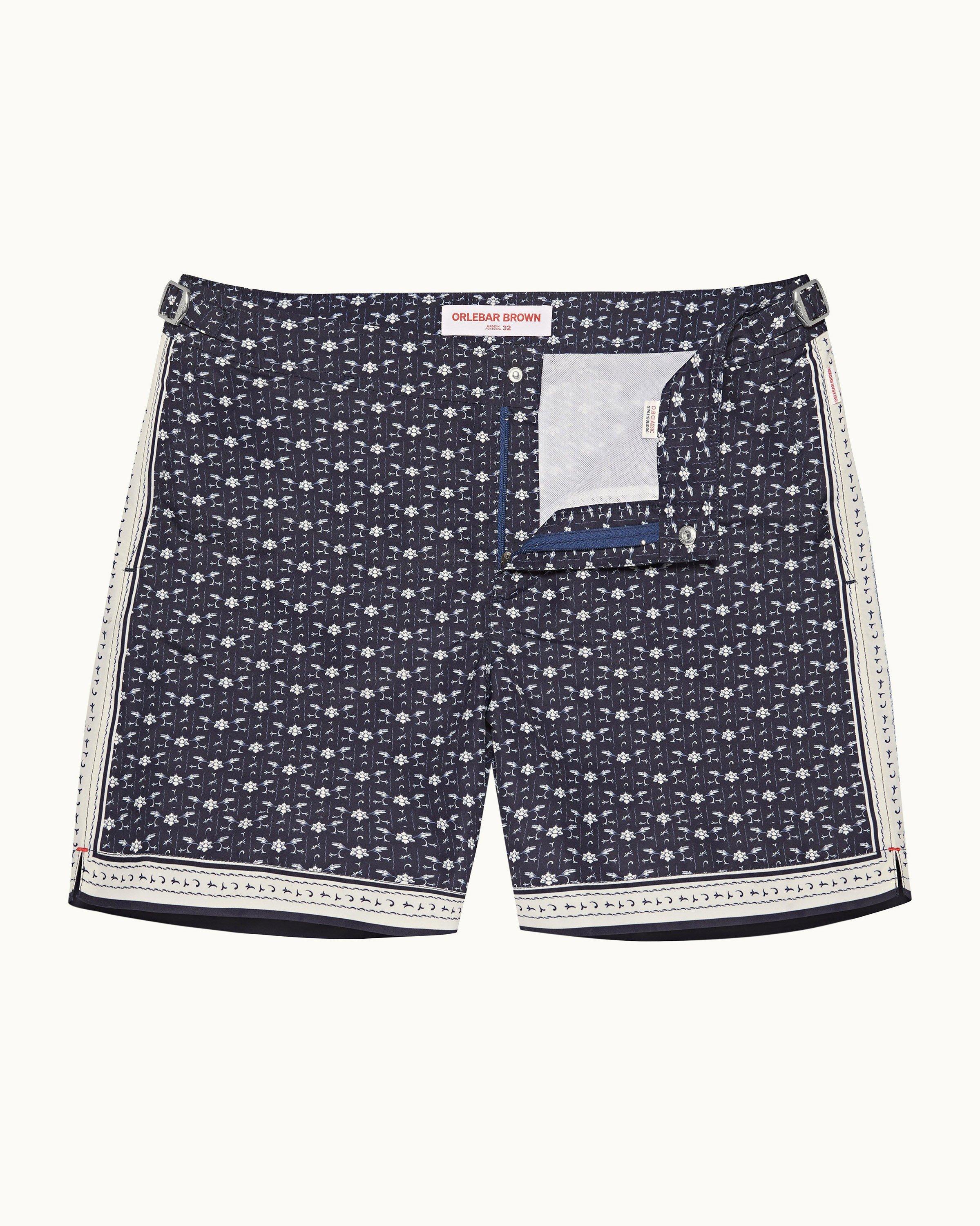 Bandana-jacquard cotton-blend shorts