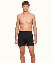 Bulldog - Mens Black Mid-Length Swim Shorts