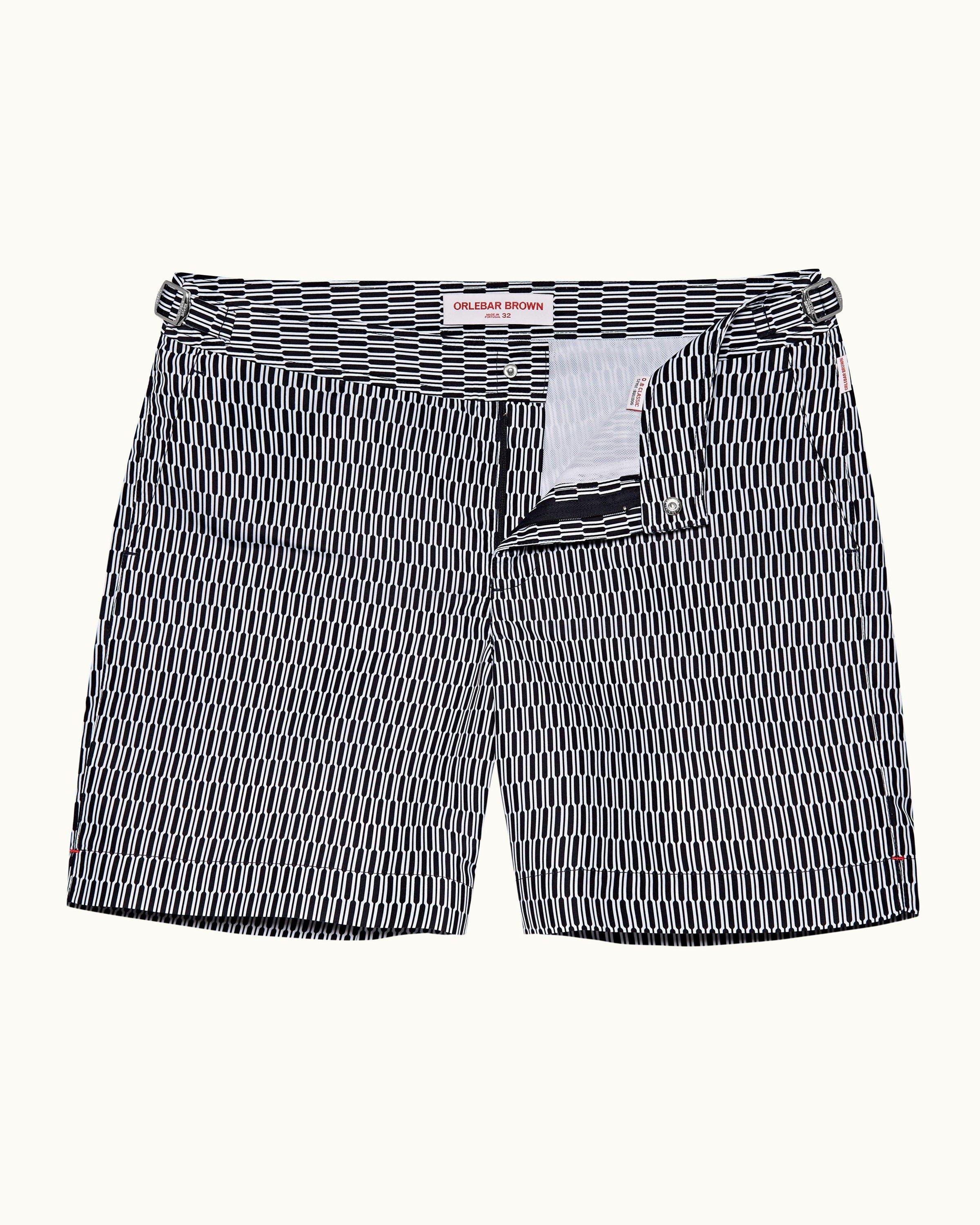 ORLEBAR BROWN swim shorts 'Bulldog' navy/off-white patterned