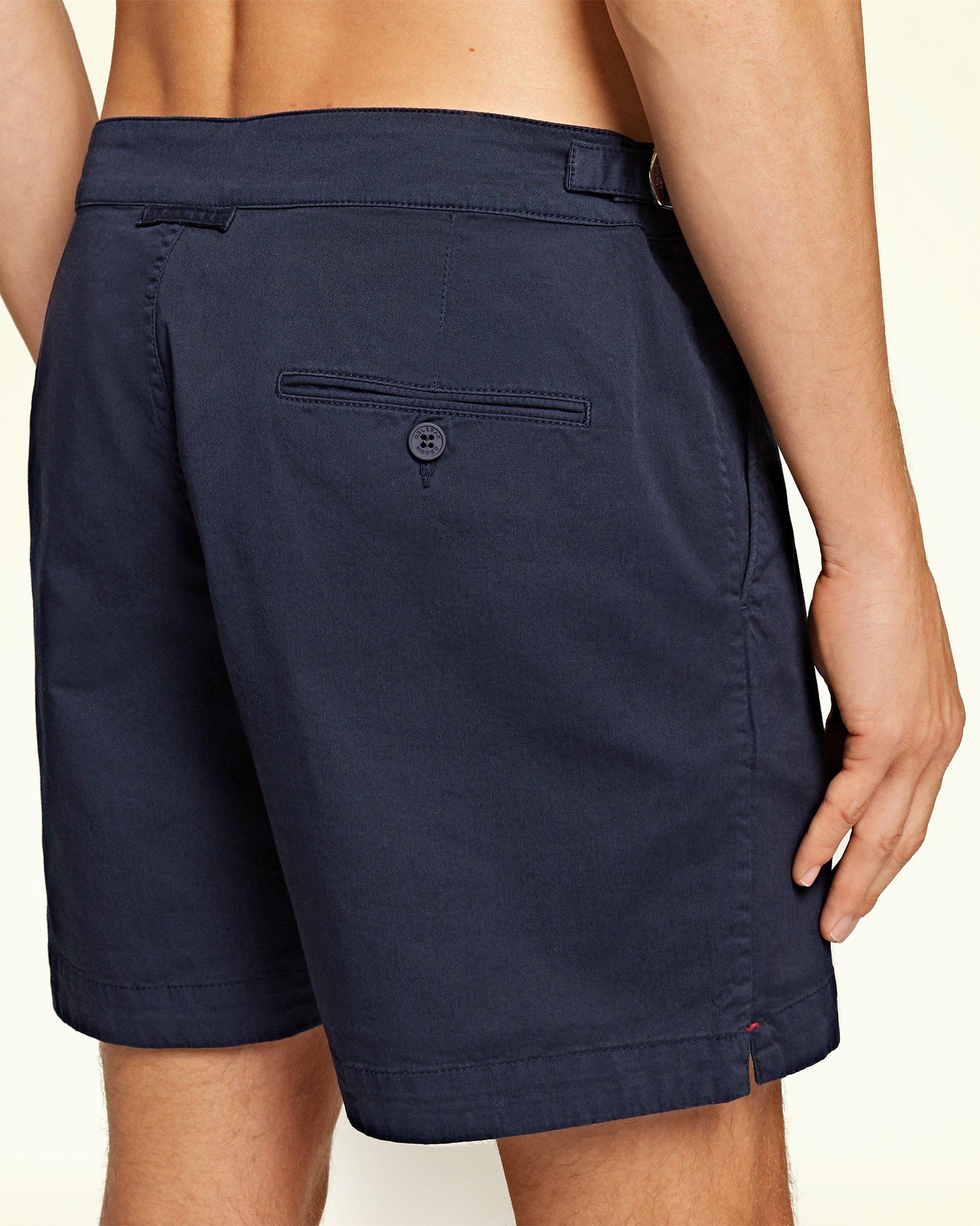 Men's Stretch Cotton Twill Chino Shorts in Navy