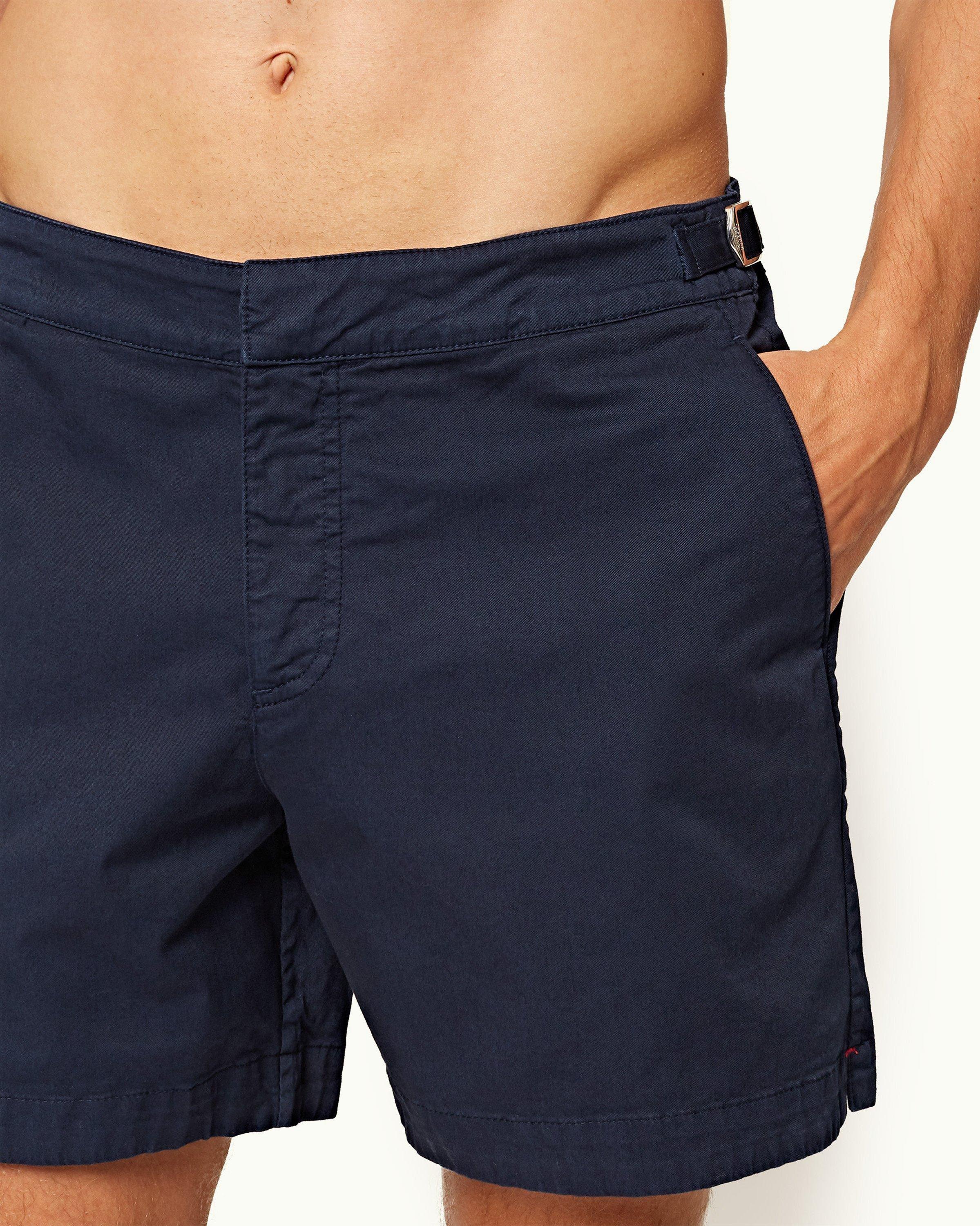 Textured Twill Shorts Navy - Calibre Menswear