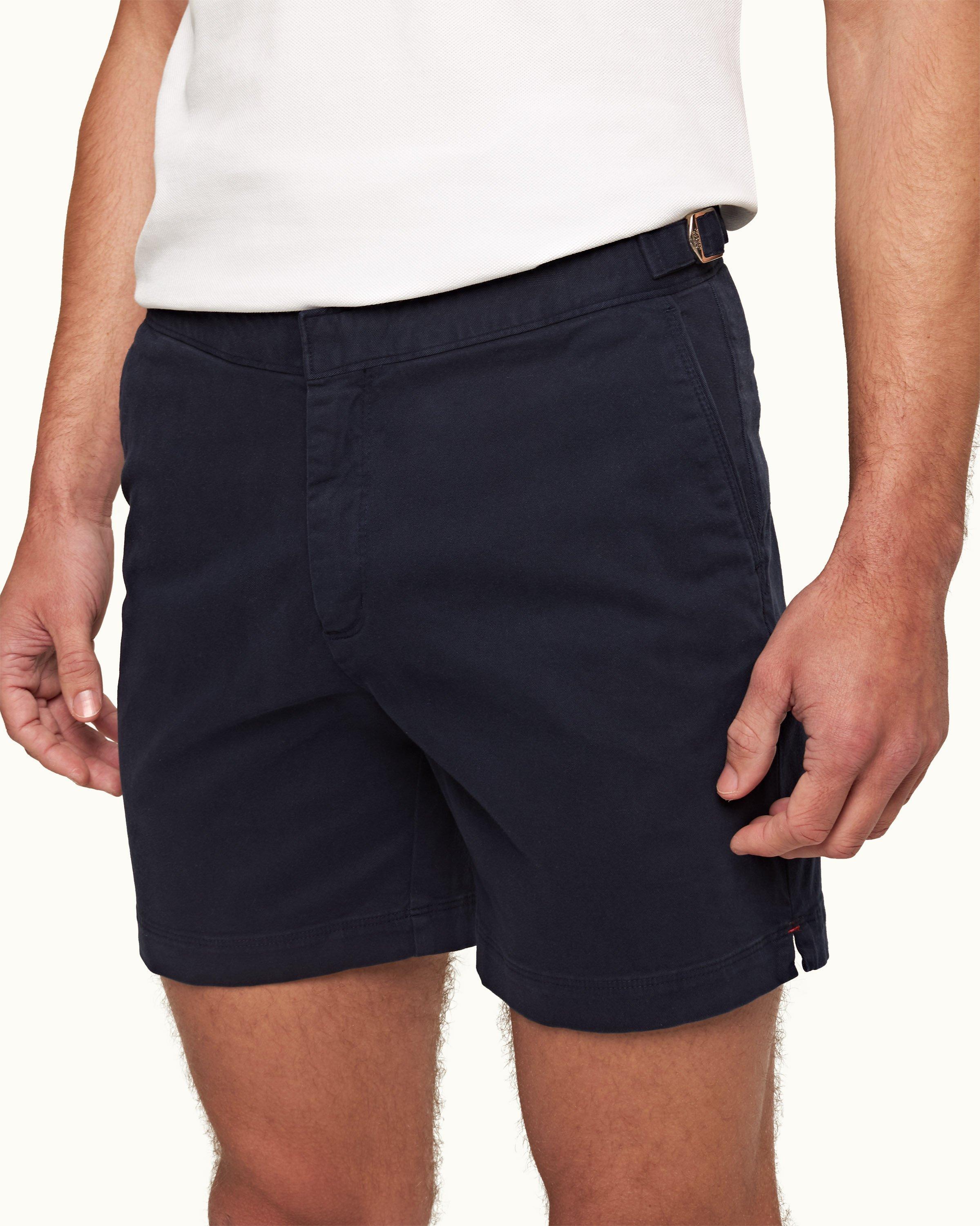 Orlebar Brown Bulldog Cotton Stretch Twill Shorts Dark Navy at