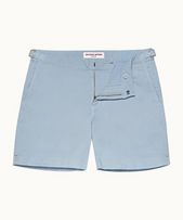 Bulldog Cotton Twill - Mens Ice Blue Mid-Length Cotton Twill Shorts