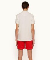 Bulldog Cotton Twill - Mens Summer Red Mid-Length Cotton Twill Shorts