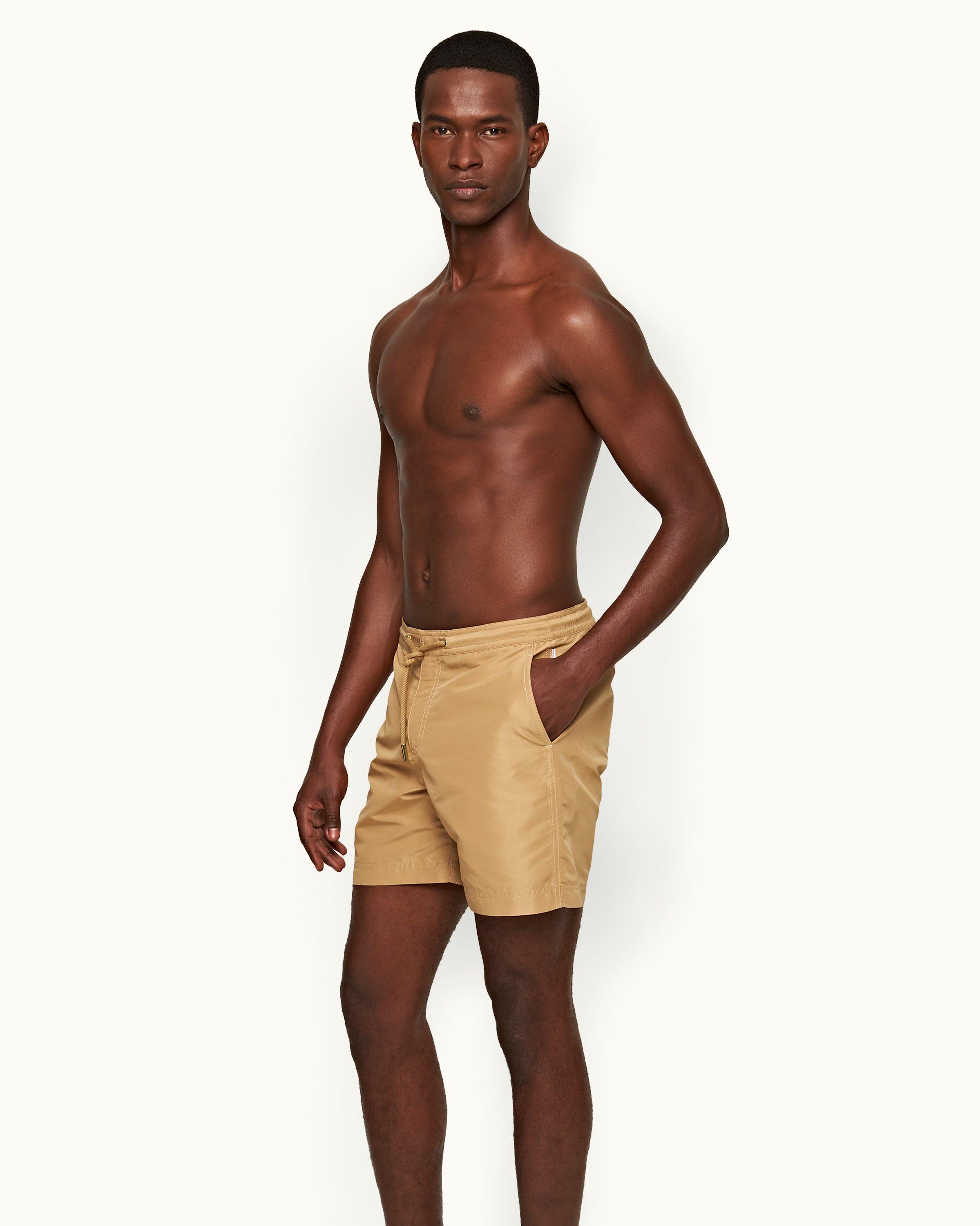 Tan store swim shorts