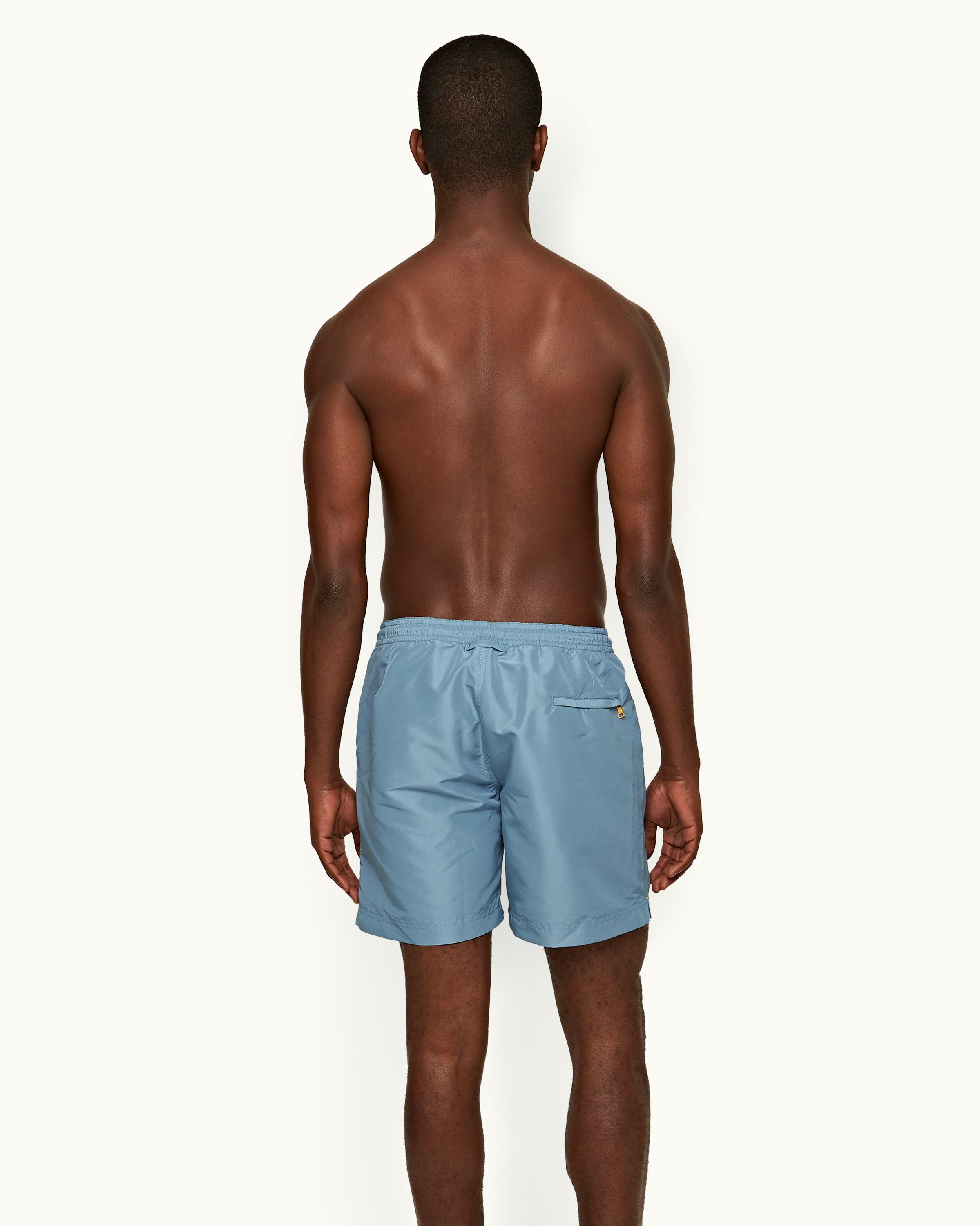 Orlebar Brown Wish Blue Mid Length Drawcord Swim Shorts