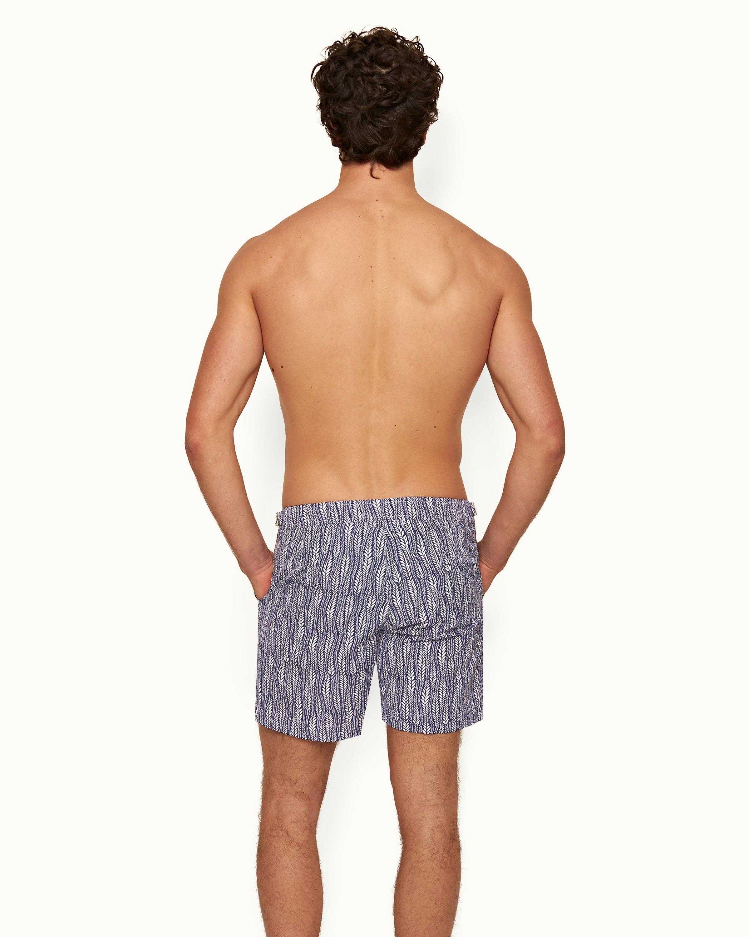 Calvin Klein medium length swim shorts in blue