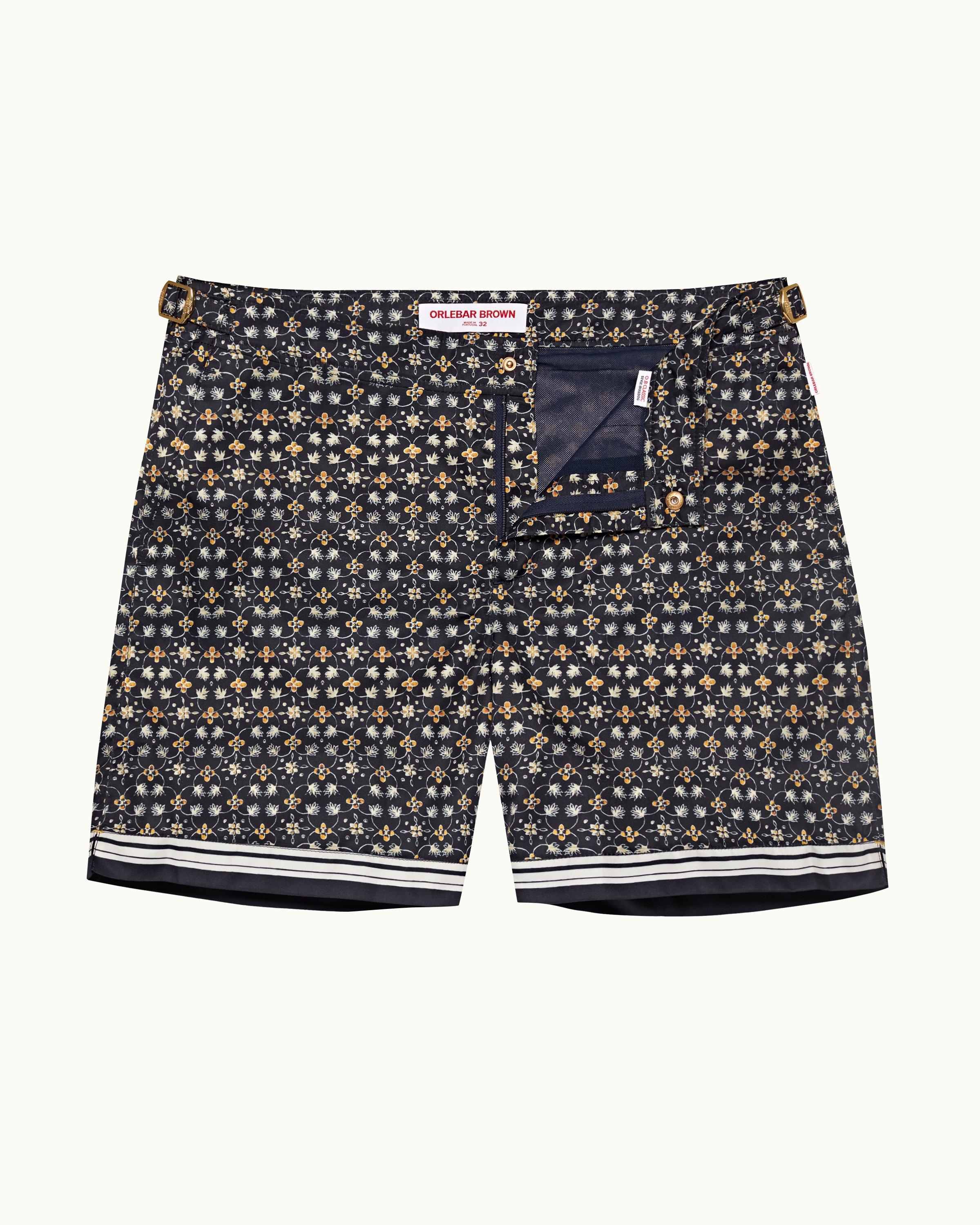 Orlebar Brown | Night Iris Fiore Print Mid-Length Swim Shorts