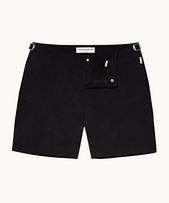 Bulldog - Mens Black Mid-Length Swim Shorts