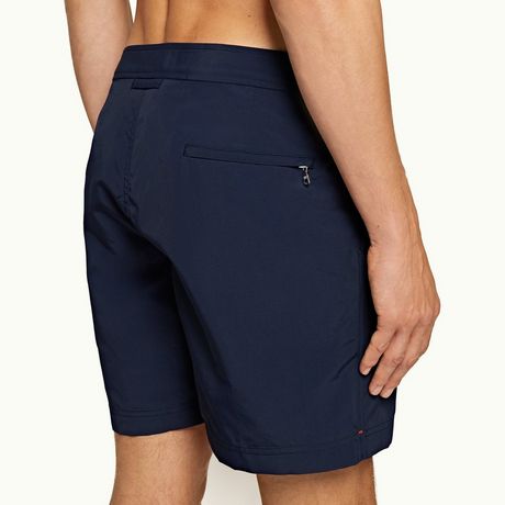 Orlebar Brown Navy/white Mid-length Swim Shorts in Blue for Men Mens Clothing Beachwear Boardshorts and swim shorts Save 4% 