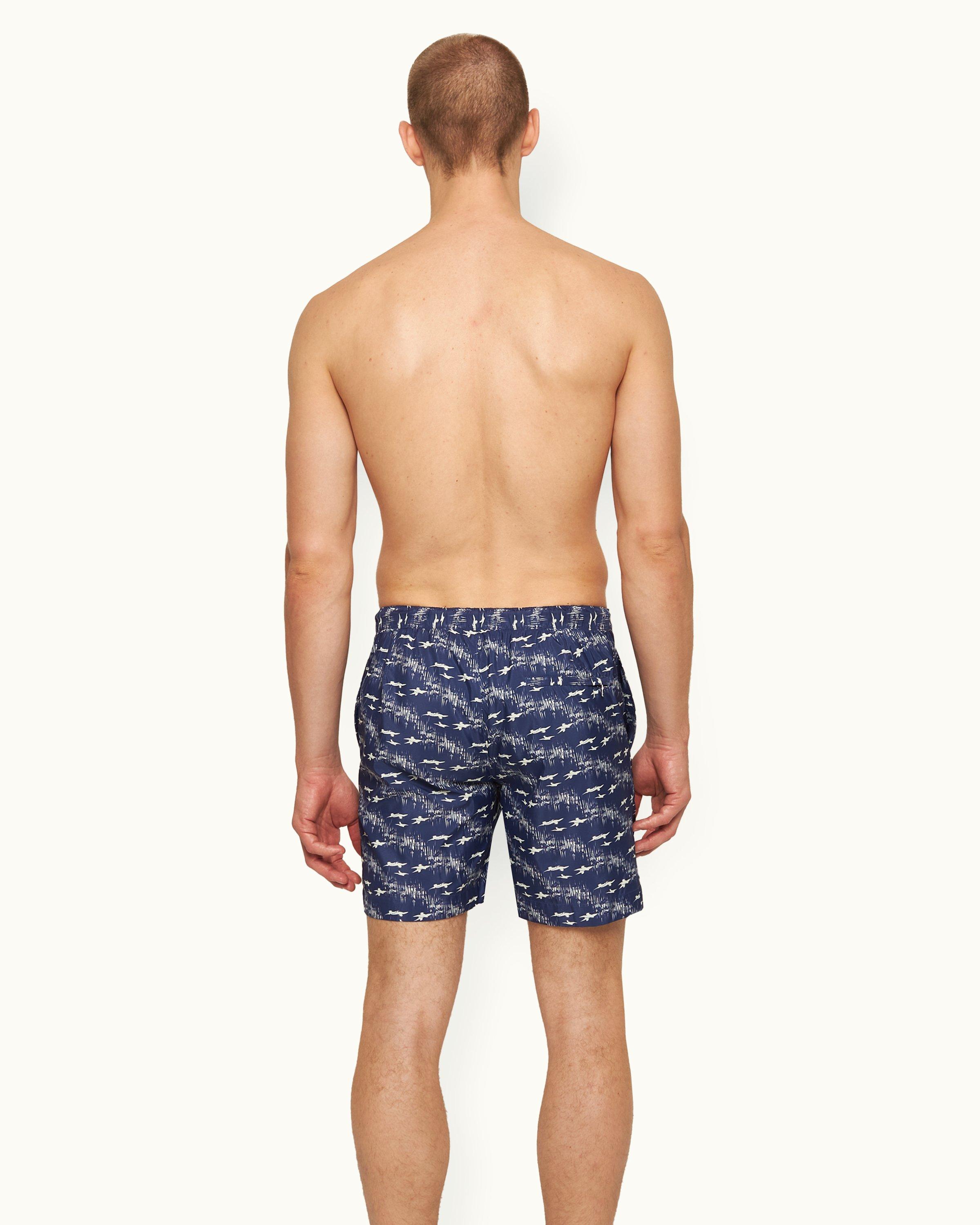 Louis Baby Blue Shorts - Mid Thigh Length Men Swim Shorts